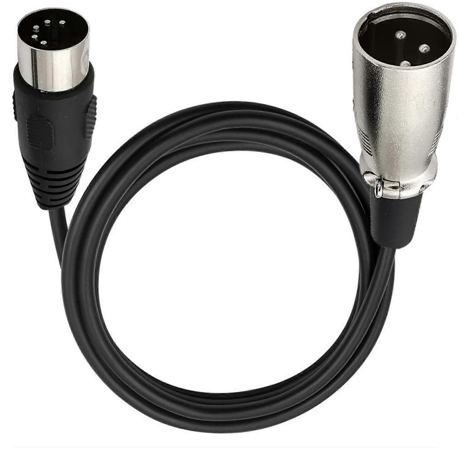 Ergonomic Design MIDIto XLRAdapter Cable DIN 5Pin to XLRAudio Cable for Easy Plugs and Play in Any Setups Easy to Use