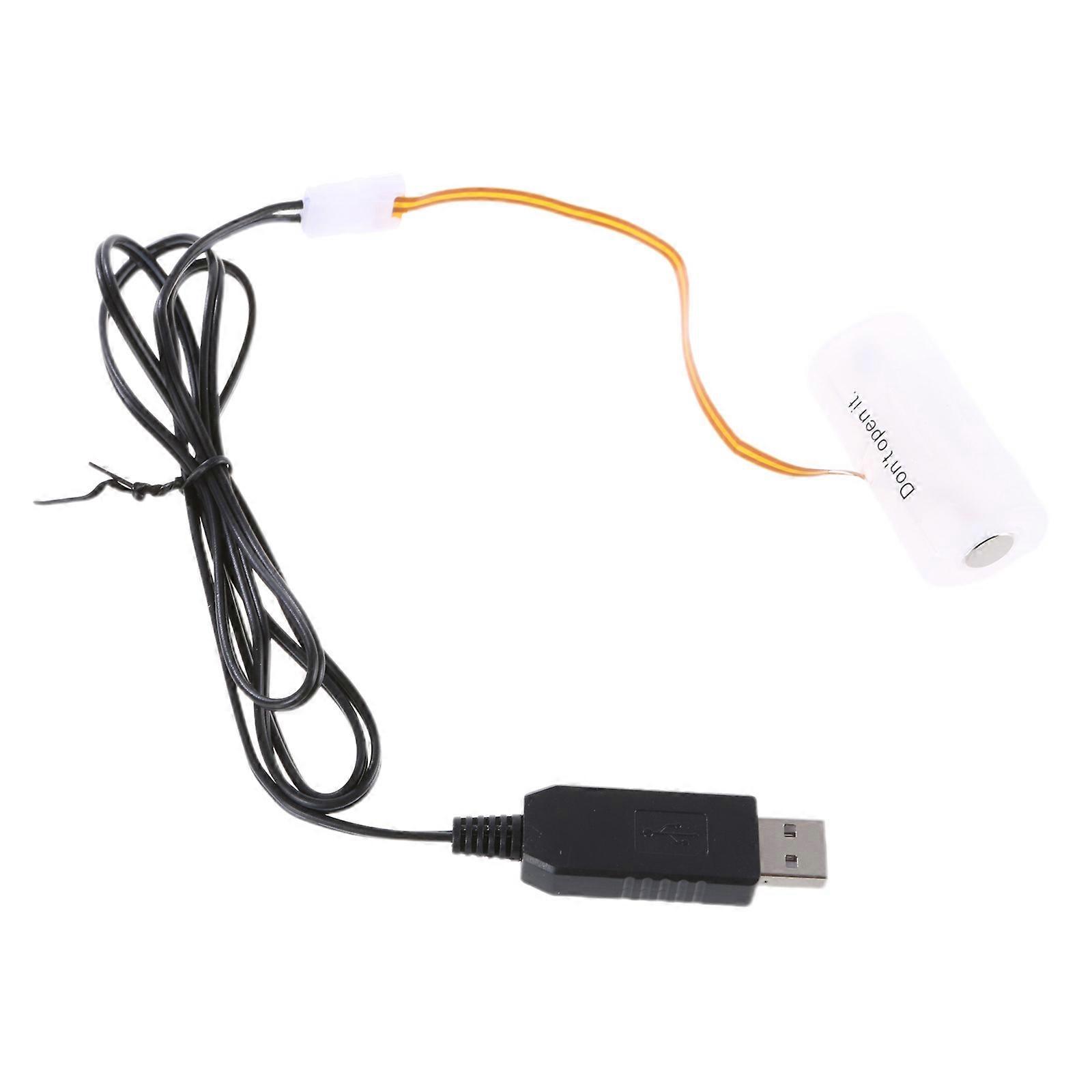1m/2m Length USB 5V 2A to 1.5V1A LR14 C False Battery Elimination Line Power Cable Adapter Cord for LED Light/Toy/Clocks