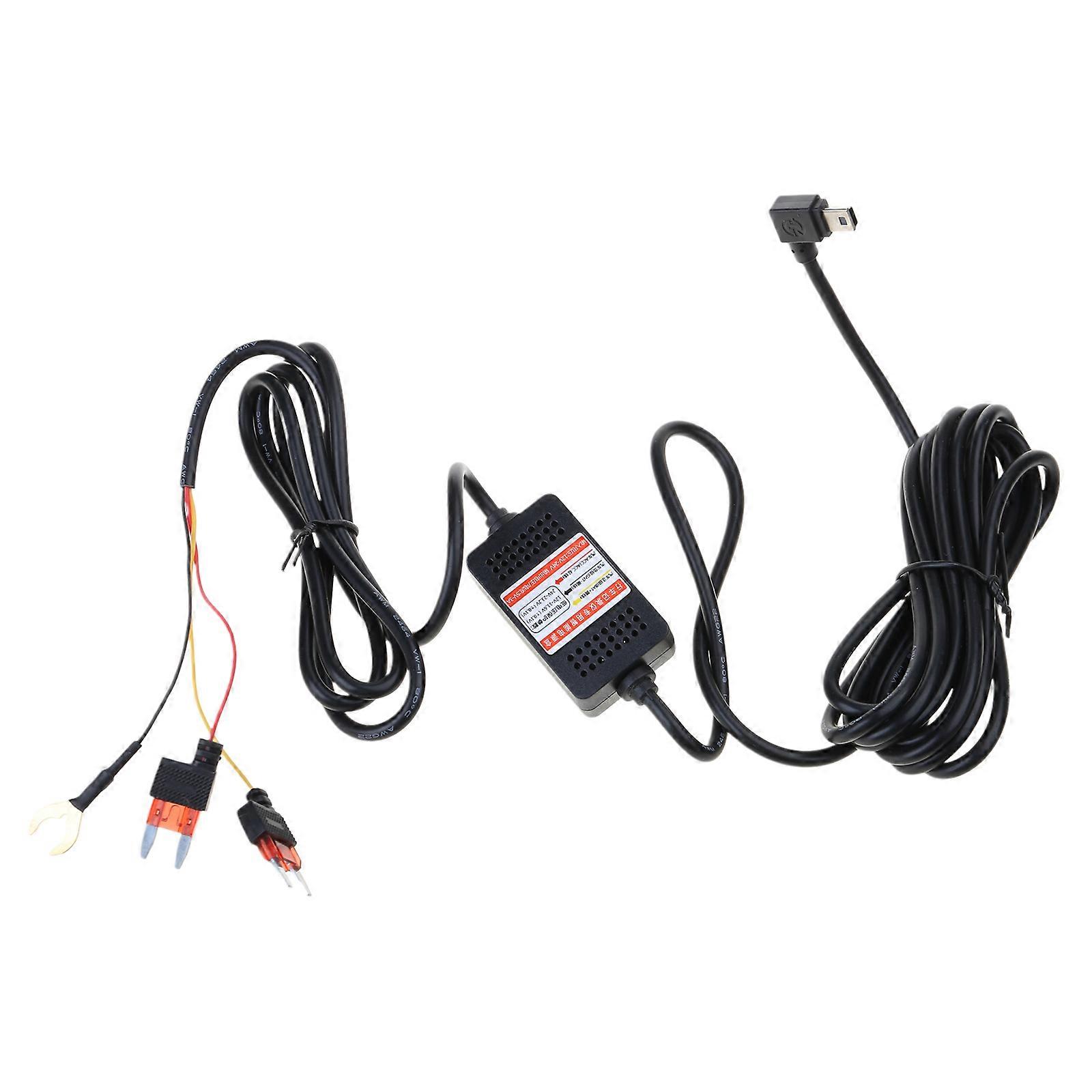 Mini USB Power Cord 12-24V to 5V Streaming Power Cable Driving Recorders Voltages Reduction Cord Reliable Power Solution