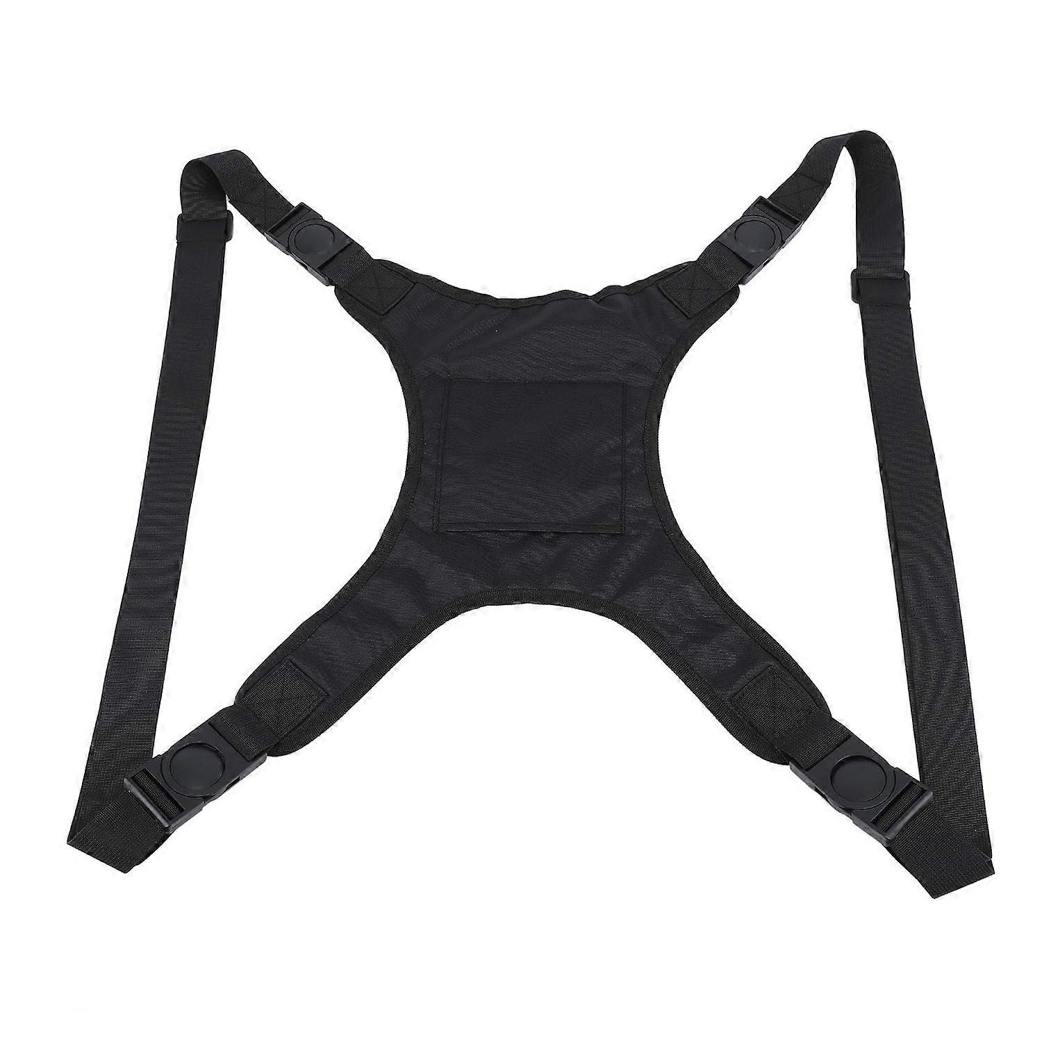 Wheelchair Seat Belt Dual Shoulder Strap Length Soft Breathable Front Pocket Wheelchair Vest Restrai