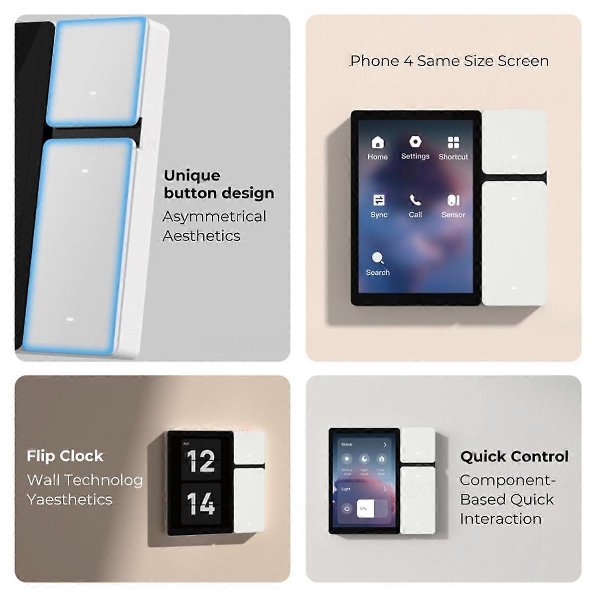 WiFi Tuya Smart Touch Screen 3.5 Inch Panel Scene Switch IR Remote Control Central Controller for I