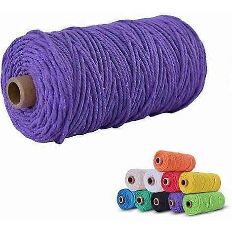 Ideal Macrame Rope For Diy Crafts, Soft Durable Colored Macrame Cord, Natural Cotton Macrame Supplies, 3Mm X 100M, Perfect For Bohemia Decoration,