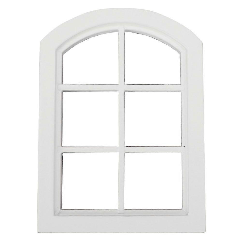 Miniature 6-grid Window Frame Decoration Doll House Wood Window Frame Model