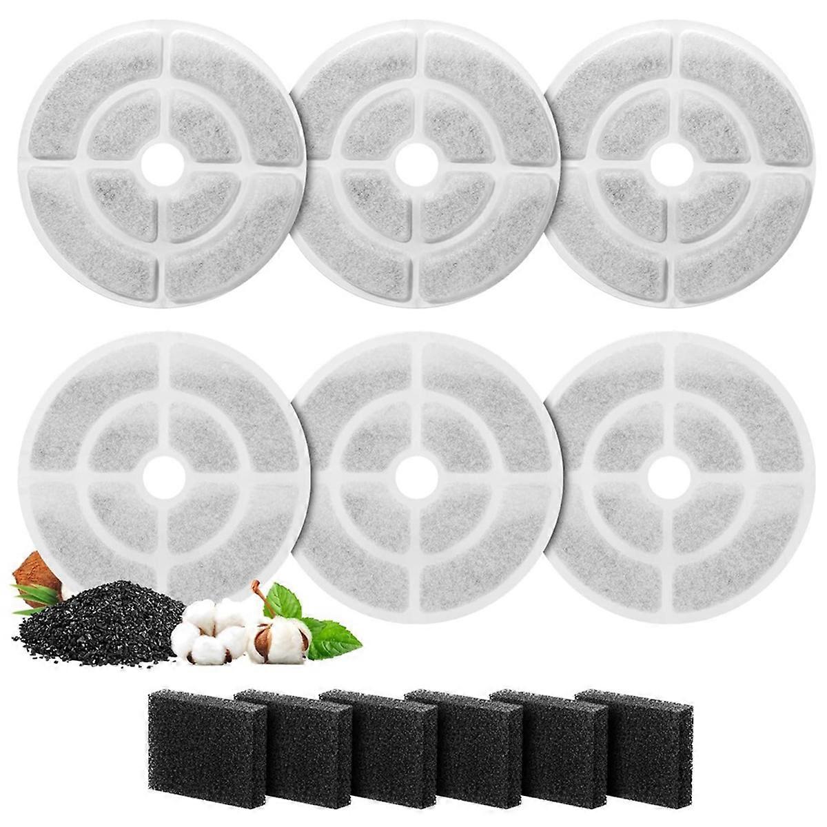 交換用猫用ウォーターファウンテンフィルター 2.5ガロン/9.5L 犬用ウォーターファウンテン用 活性ペットファウンテンフィルターとスポンジ B