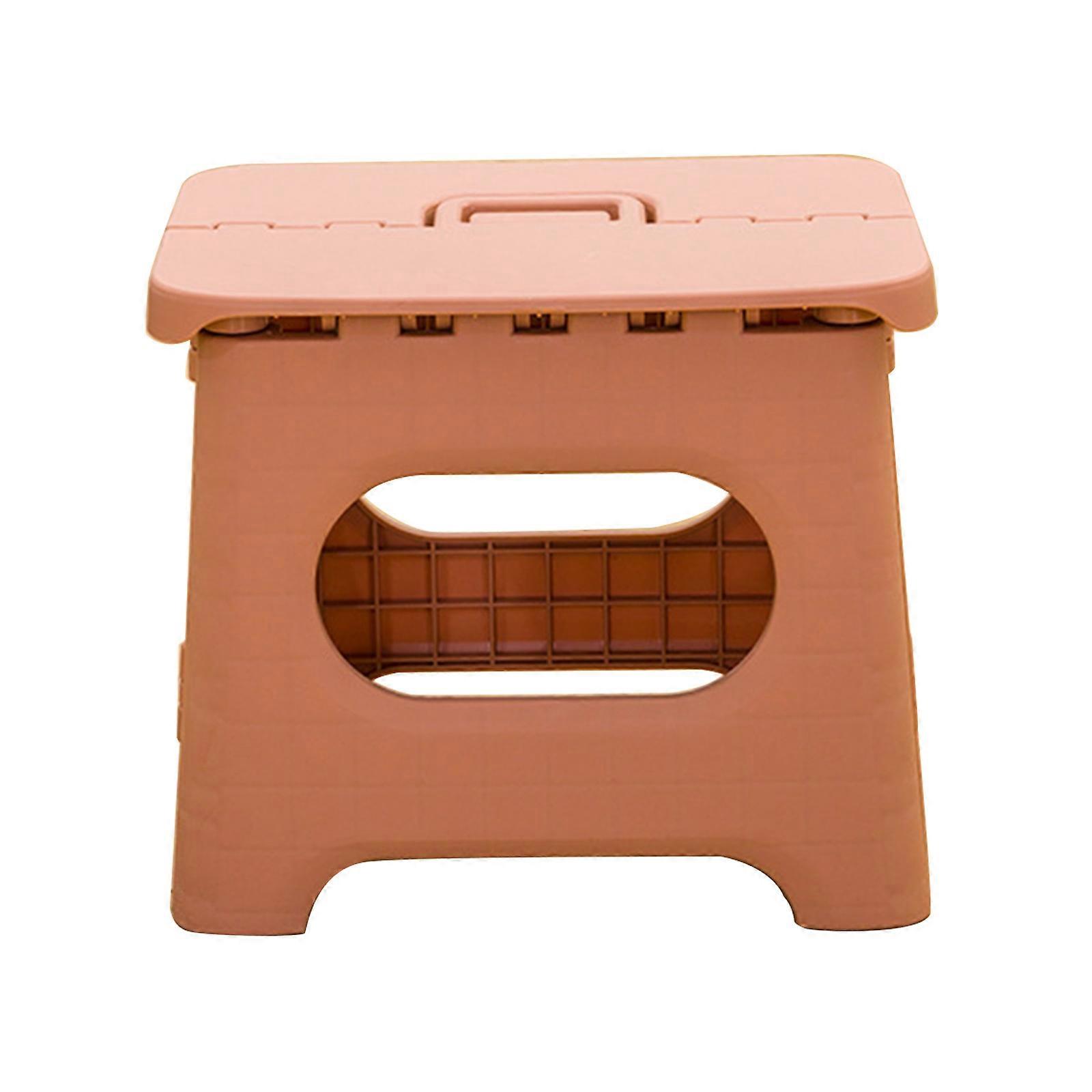 Lightweight Foldable Plastic Multi-purpose Bathroom Stool Outdoor Portable Chair Fishing Tool Accessories For Kitchen  Pink