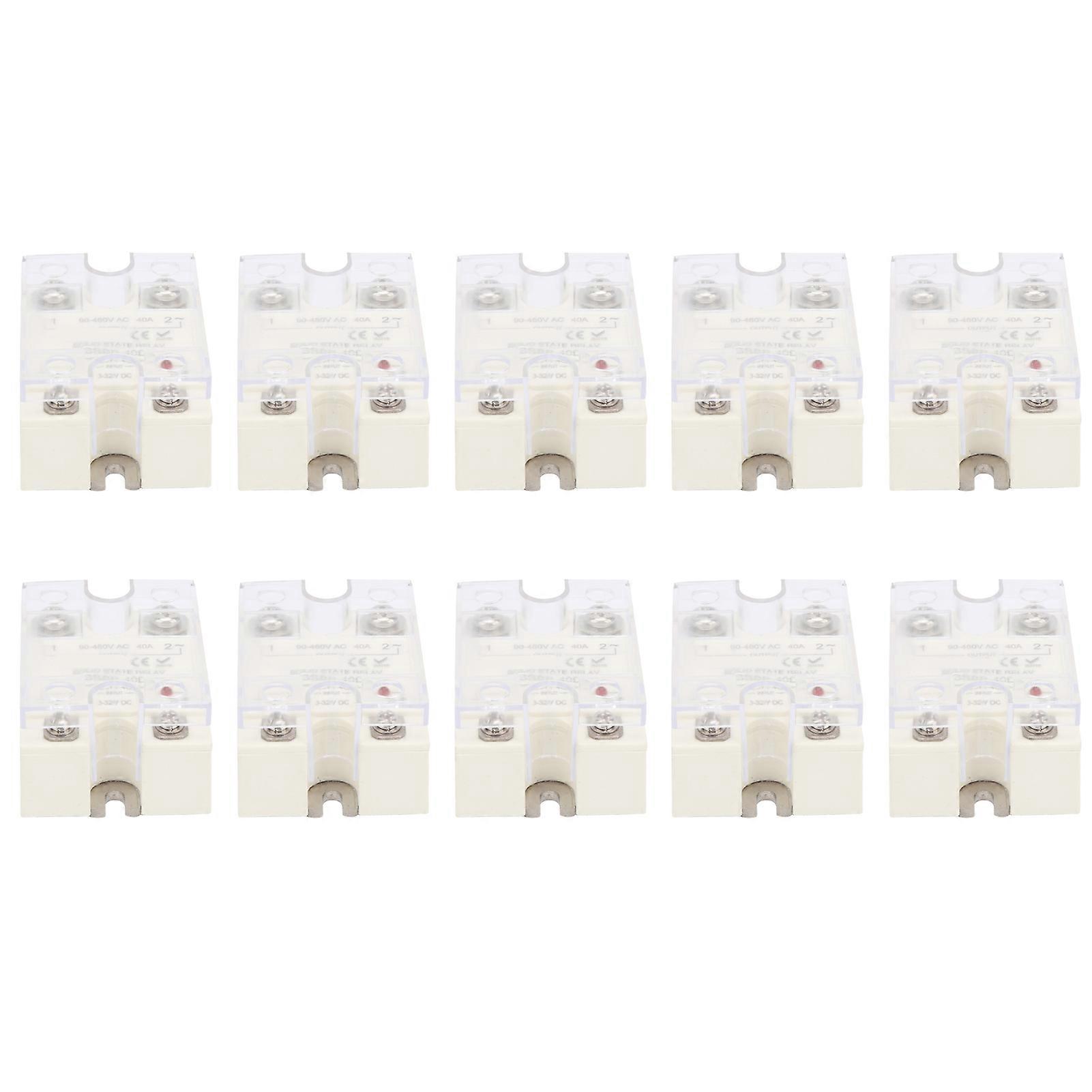 10Pcs Solid State Relay DC Control AC GSSR‑40DA 90‑480V for Mechanical Control Systems
