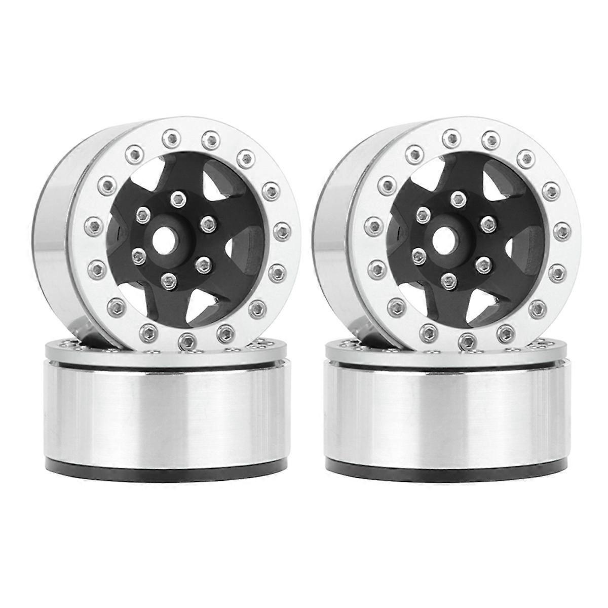 블랙 실버 림 1.55인치 메탈 휠 타이어 클라이밍카