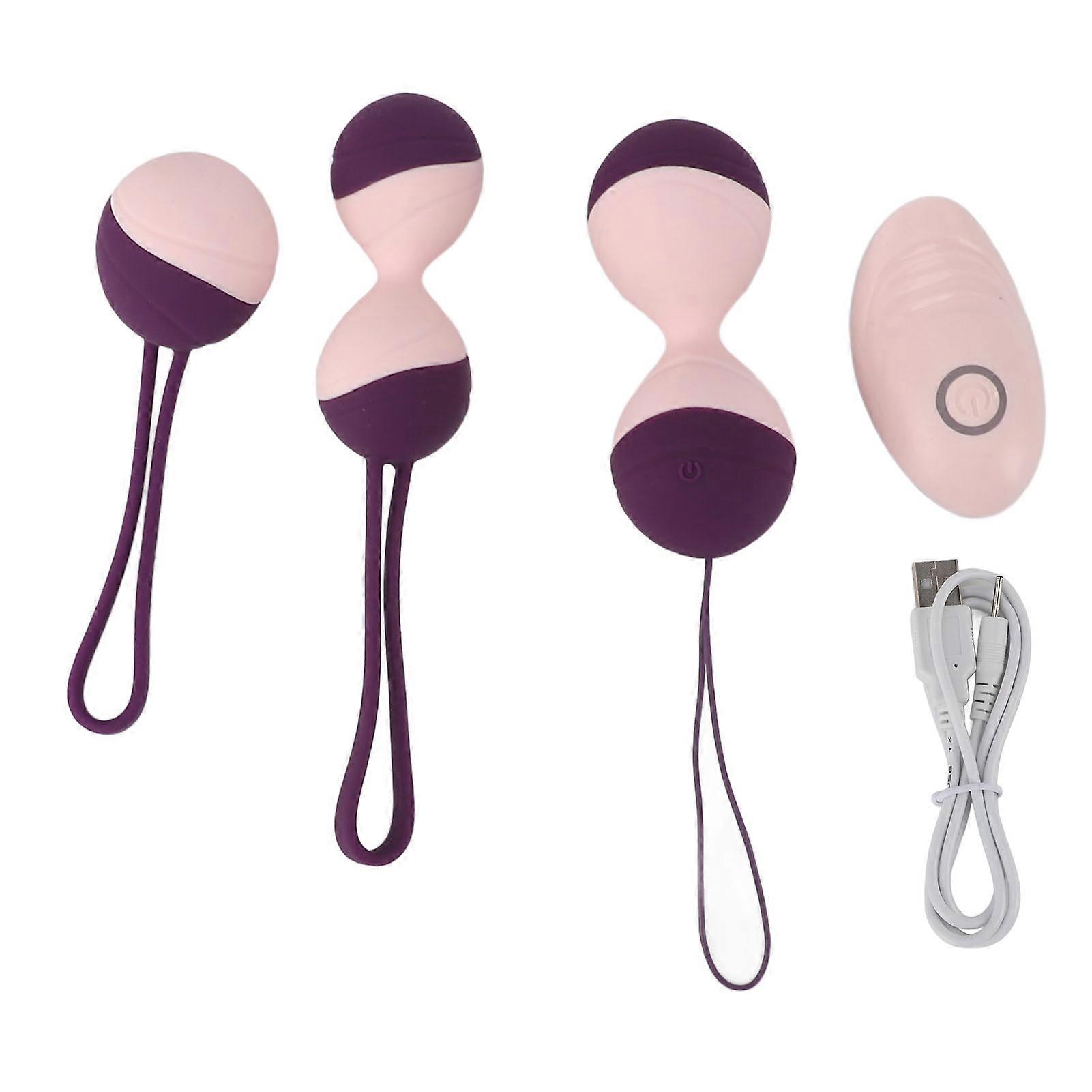 3 Pack Silicone Pelvic Floor Exercise Balls, IP65 Waterproof, with Remote Control, for Women