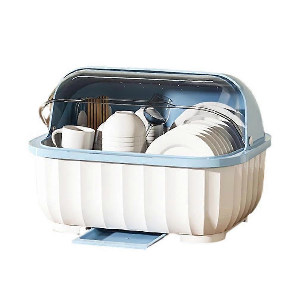 Drying Rack Kitchen - Large Capacity Dish Drying Rack with Lid, Sink Draining Rack for Countertop Use in Home and Living Room