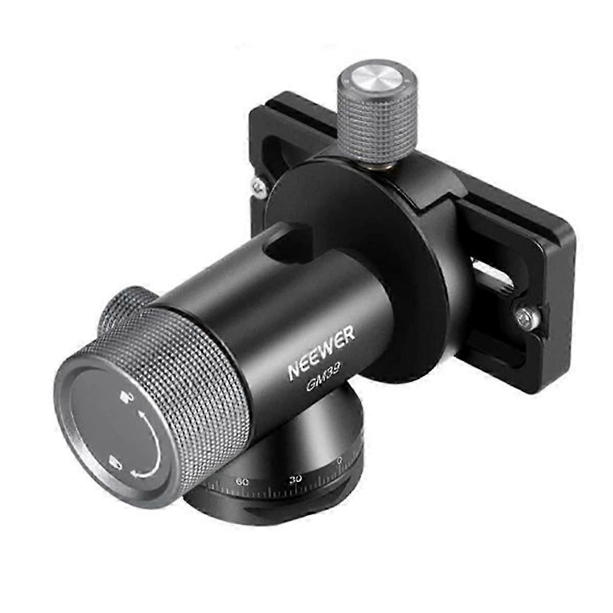 GM39 Gimbal Ledd For Monopod Stativ Lange Teleobjektiver Metall Lavprofil Kulehode 360 Pan 90