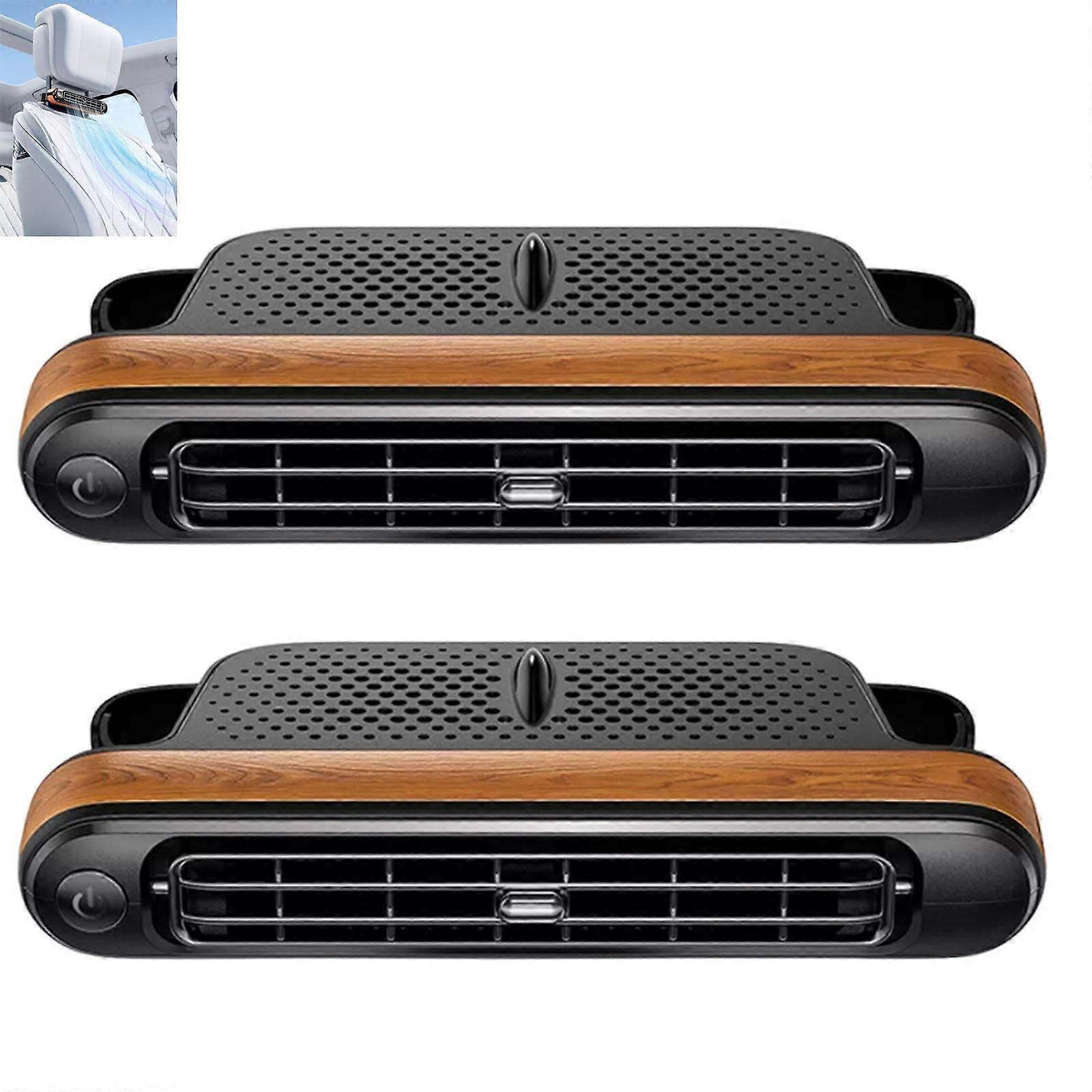 Vehicle Fan, USB Plug-In Car Cooling Fan for Rear Seat, Portable 12V Quiet Design, Adjustable Airflow