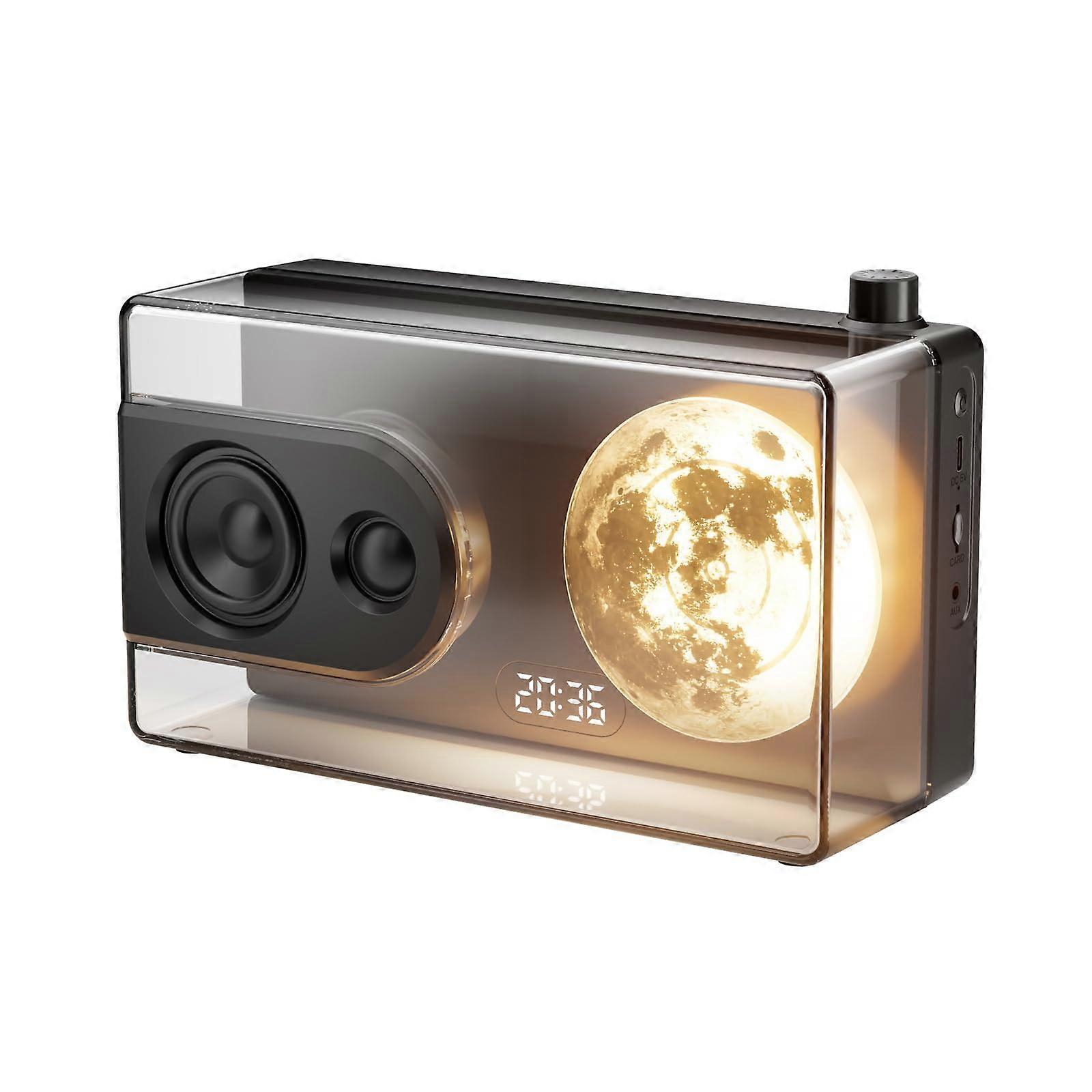 Moon Bluetooth Speaker 13W Portable Minimalist Wireless Speaker Hi-Fi Black with Loud Clear Sound Quality