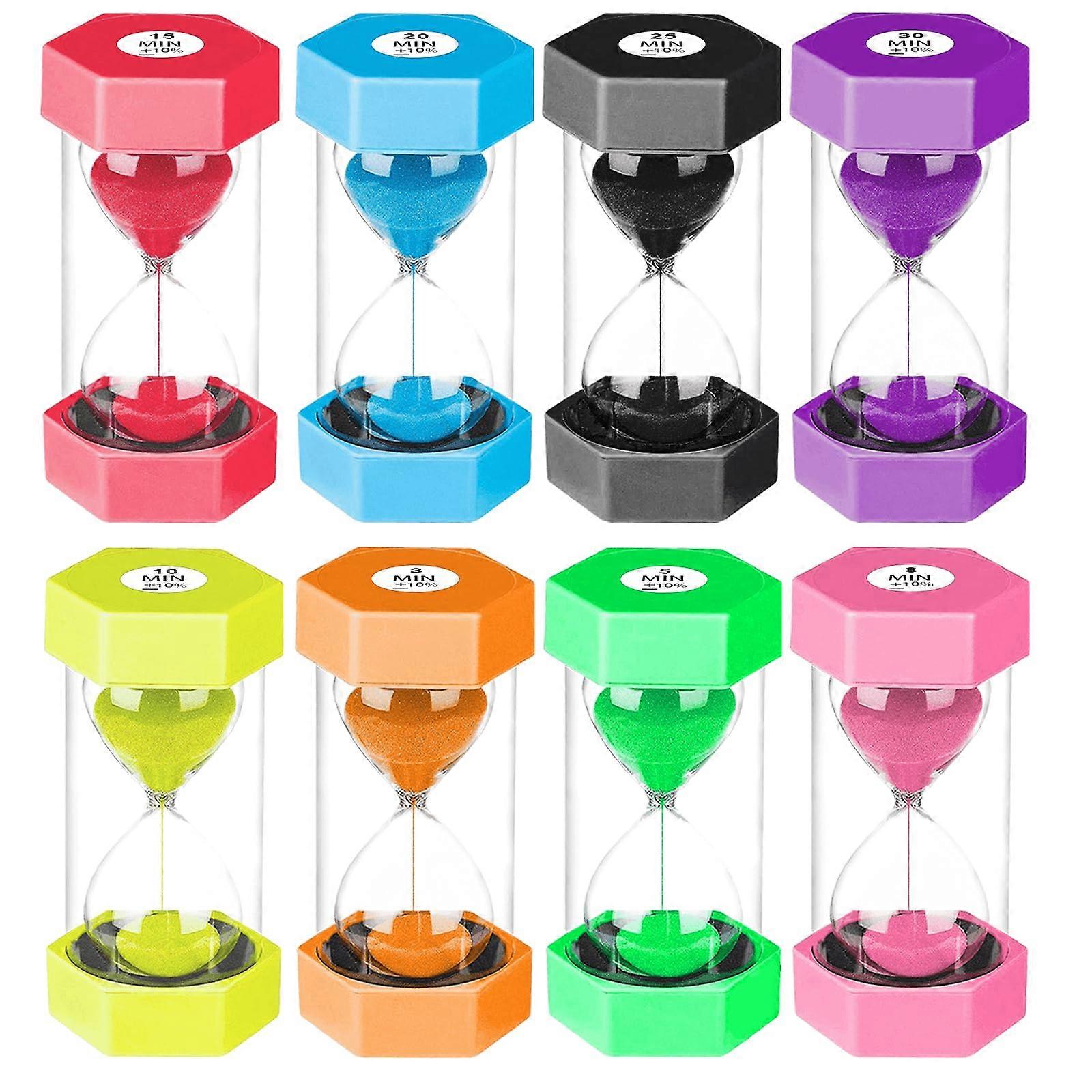 Sand Timer for Kids, Large Acrylic Sand Watch, Multi-Time Options 3-30 Minutes, Durable Plastic Hourglass