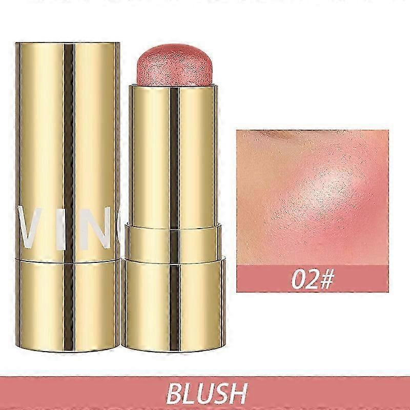 3 In 1 Multi Stick Blush For Cheeks & Lip Tint & Eyeshadow Makeup, Blush Stick + Highlighter Stick + Bronzer / Complete Face Make Up -Longwear Non-gre