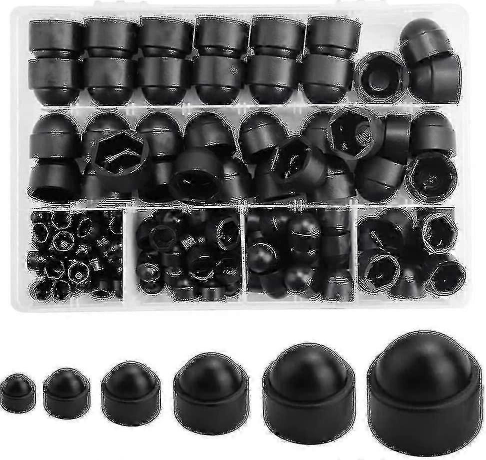 145 Pcs Plastic Dome Bolt Nut Protection Caps