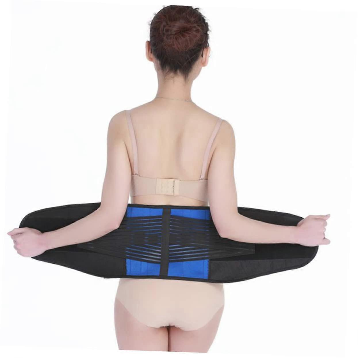 Back Support Belt Breathable Mesh Elastic Adjustable Waist Support Sports Fitness Lumbar Brace Size XL