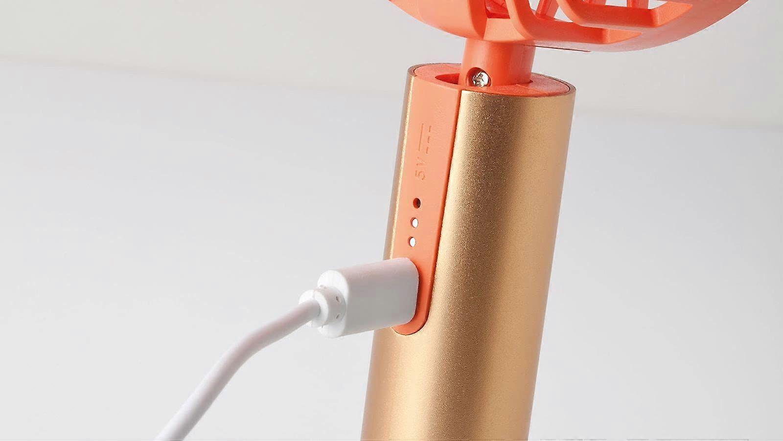 Portable Electric Handheld  Fan (Orange)