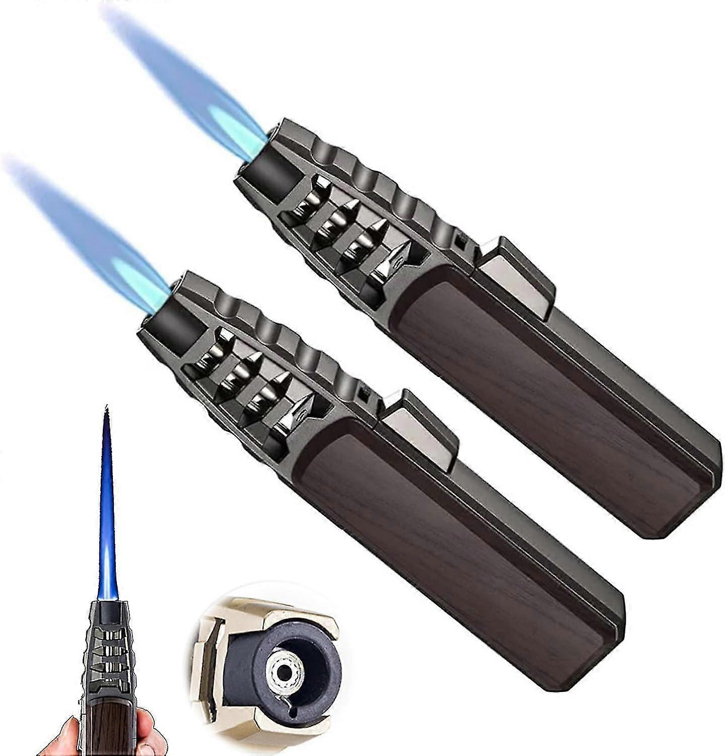 Lighter, Brightfire Rechargeable Torch Lighter, Bright Fire Lighter Rechargeable, Windproof Straight Torch Blue Flame Lighter -QH