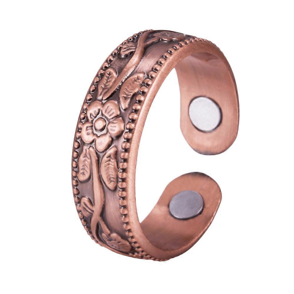 Magnetic Bracelet Solid Copper Ring Adjustable Vintage Copper Ring & Bangle