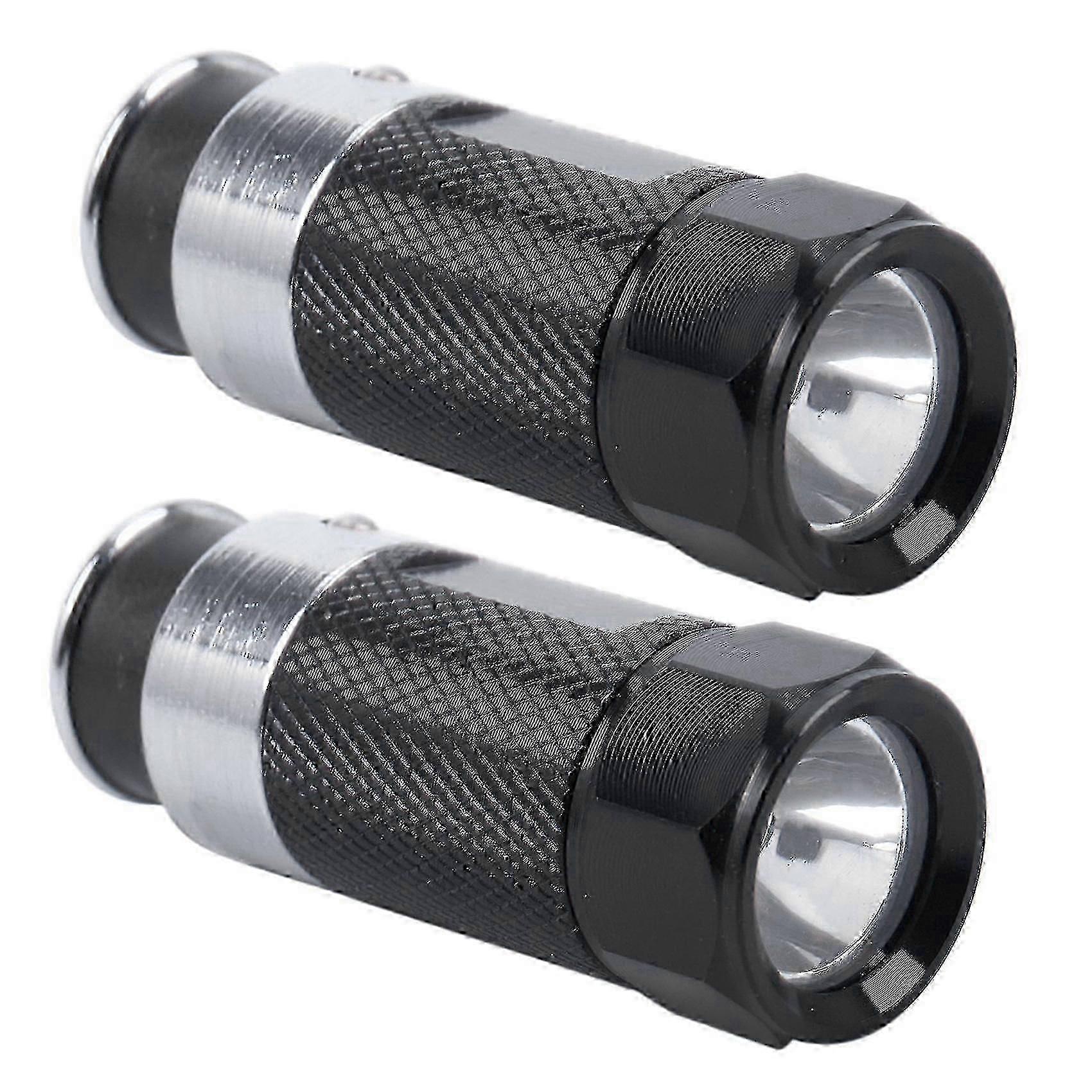 2pcs Rechargeable Mini Led Flashlights for Car Cigarette Lighter