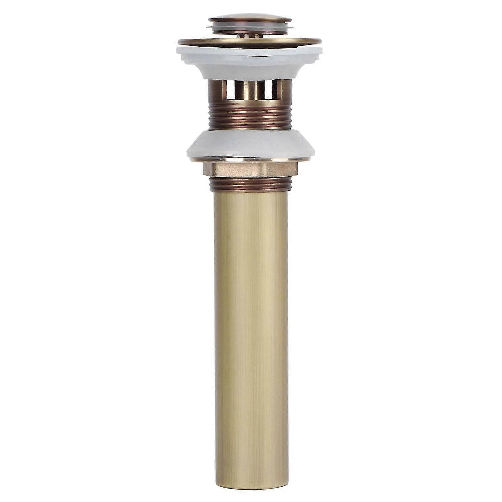 Brass Basin Sink Drain without Overflow Kitchen Bathroom Draining Stopper Accessories &My