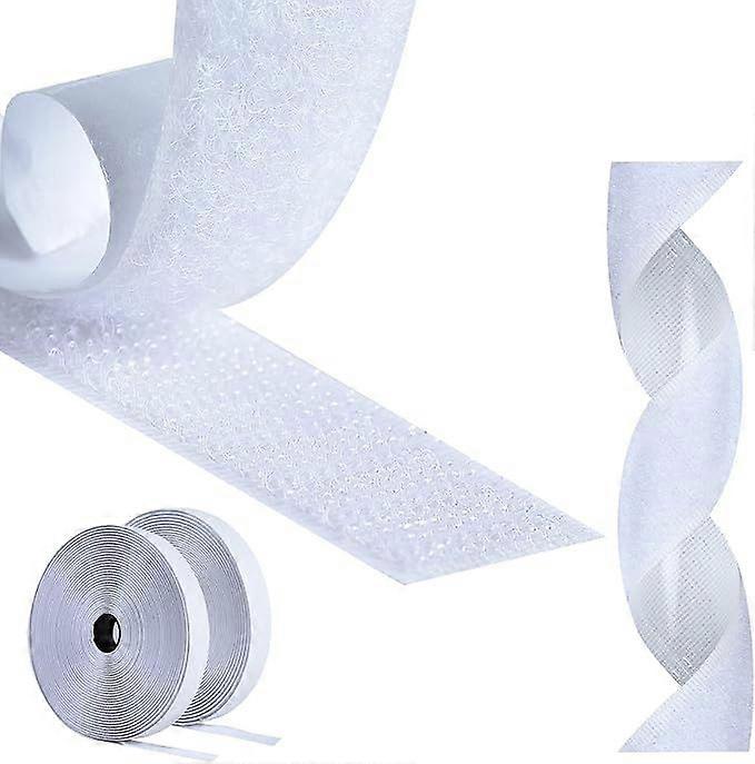 2*Double Sided Sticky Backing Tape,5m Double Sided Sticky Backing Tape,20mm Strong Adhesive Hook Loop Tape for Household,DIY and Crafts