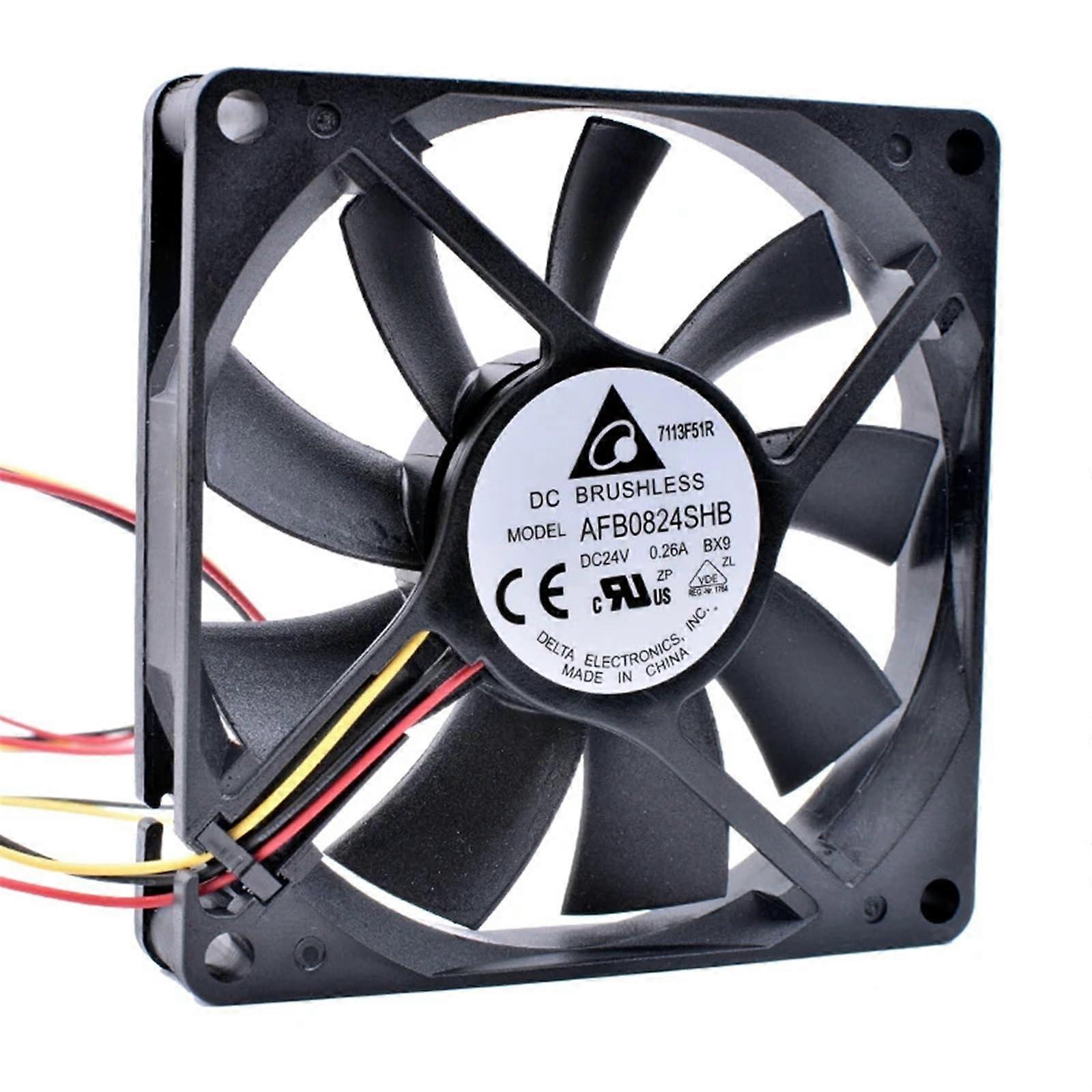 AFB0824SHB 80mm DC Cooling Fan 24V 0.26A Quiet Low Profile 8015 80x80x15mm Inverter Replacement Fan