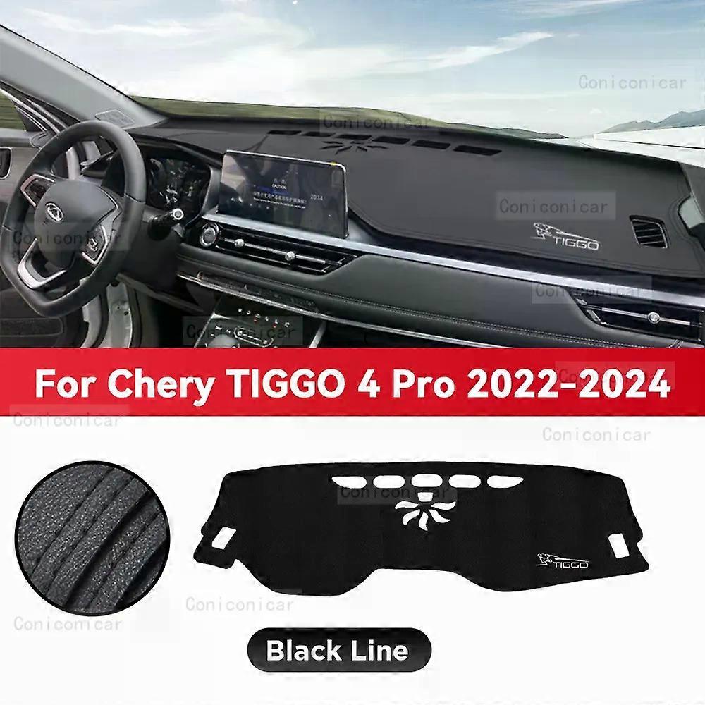 Dashboard Cover Mat Protective Pad For CHERY TIGGO 4 Pro 2022-2024 Car Accessories Dash Board Sunshade Anti-UV Carpet Dashmat