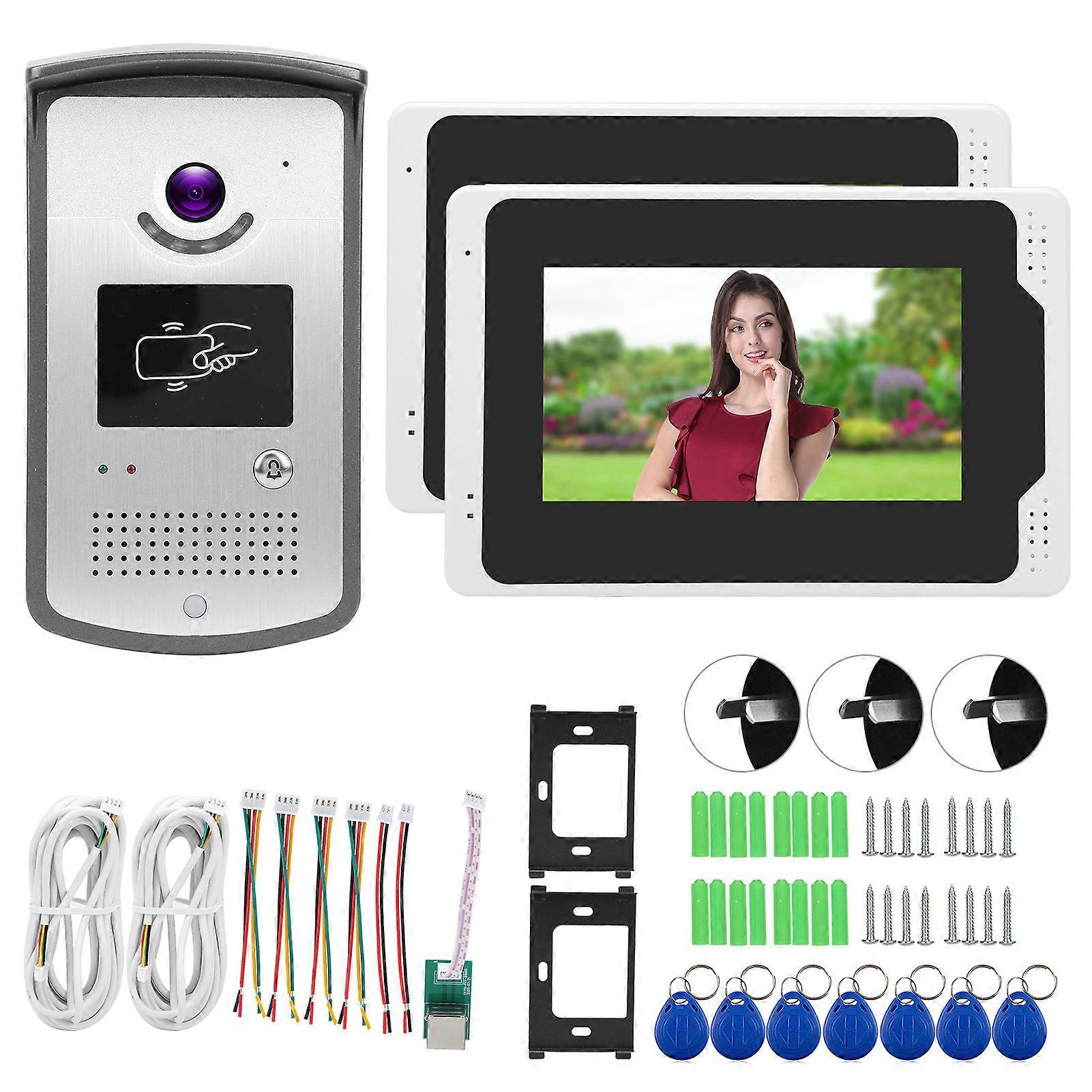 1080P HD Rainproof Intercom Doorbell - 7" TFT Display, Night Vision, Remote Access