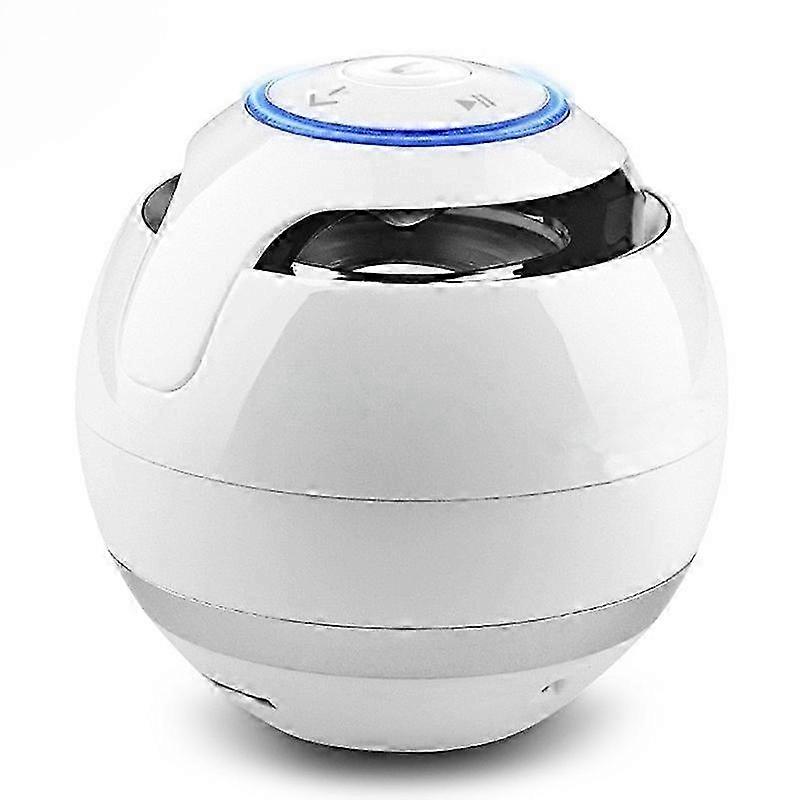 Portable Mini Wireless Speaker with LED Lighting A18 Bluetooth Speaker White Supporting TF Card and Subwoofer