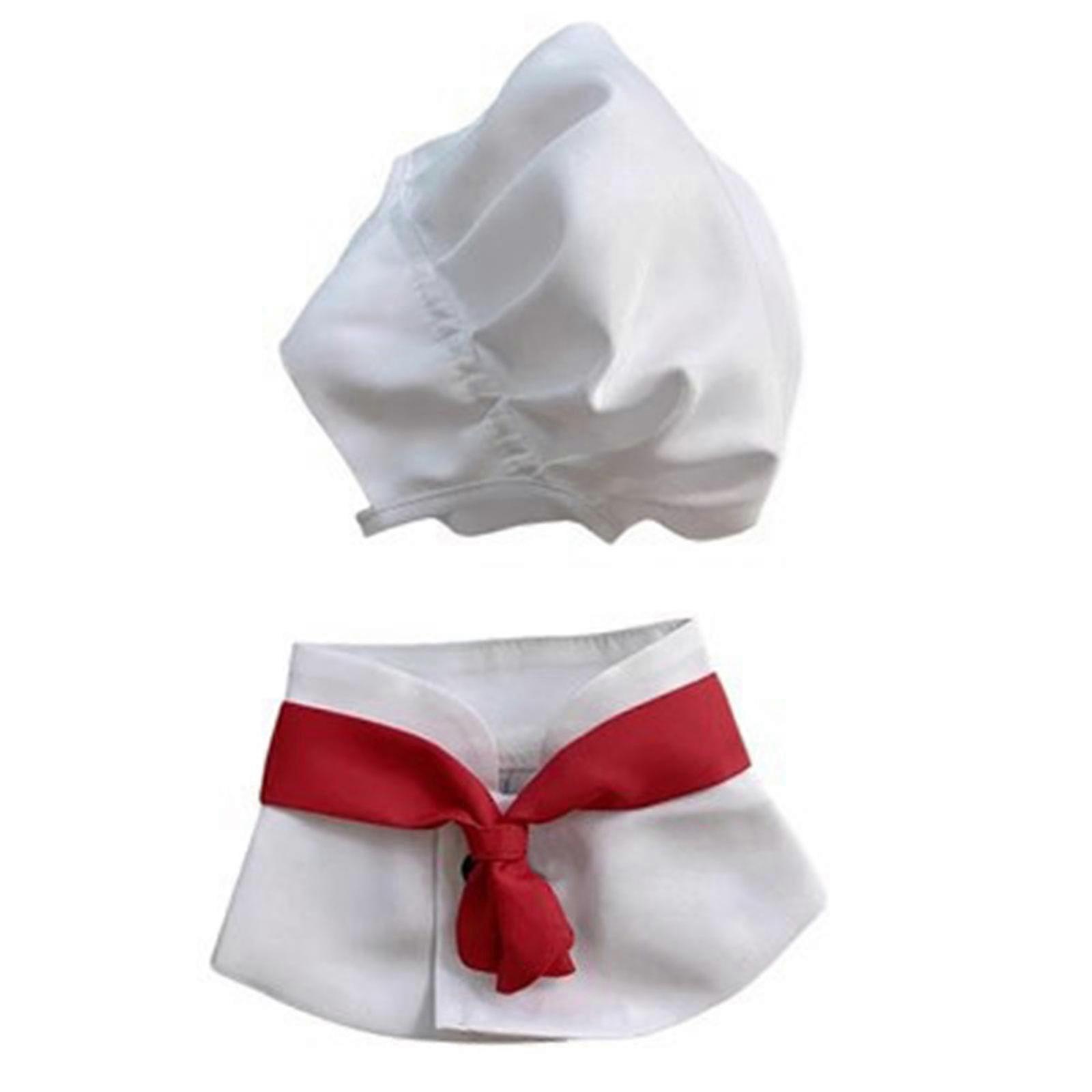 White Chef Costumes for Pet Birthday Parties with Photo Prop Set Suitable for Halloweens and Themed Gatherings