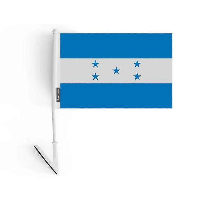 Adhesive flag - Honduras - 14 x 21 cm - Durable polyester - Lightweight - Double-sided