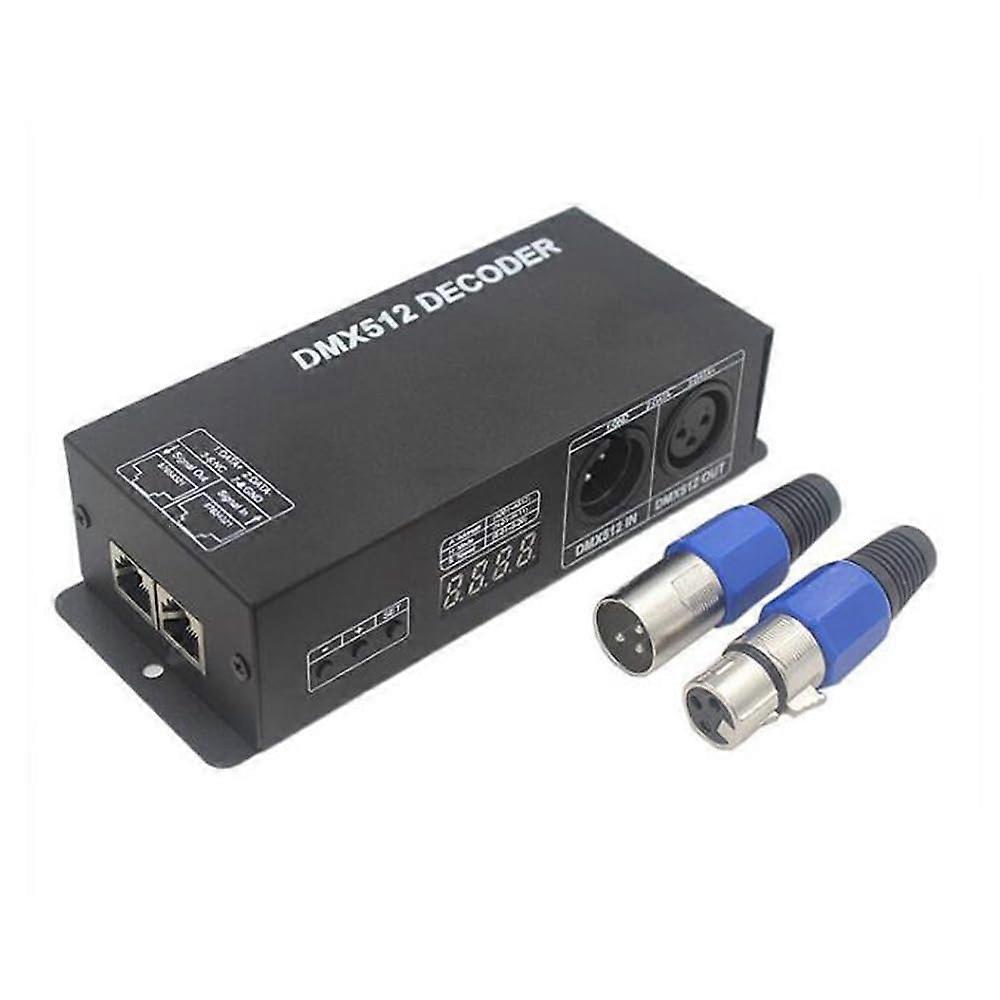 LED RGB/RGBW Decoder Controller 4 Channel 8A/CH DMX512 for DC12-24V Strip Lights High Power Digital Display