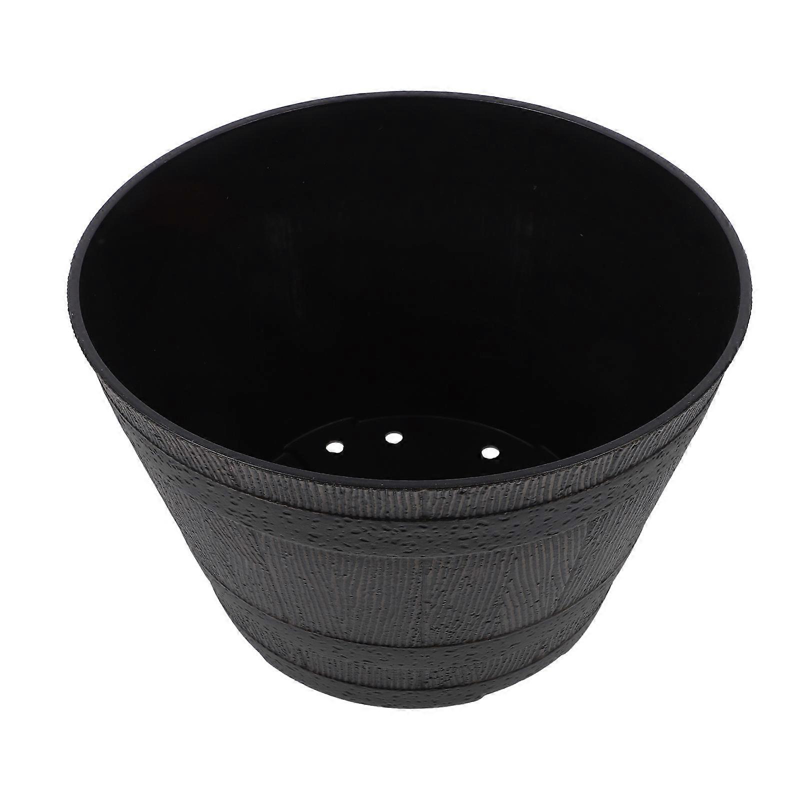 Resin Flower Pot with Imitation Texture for Outdoor Garden, Suitable for Succulents, Herbs and Ferns – Minimalist Decorative Planter for Home and
