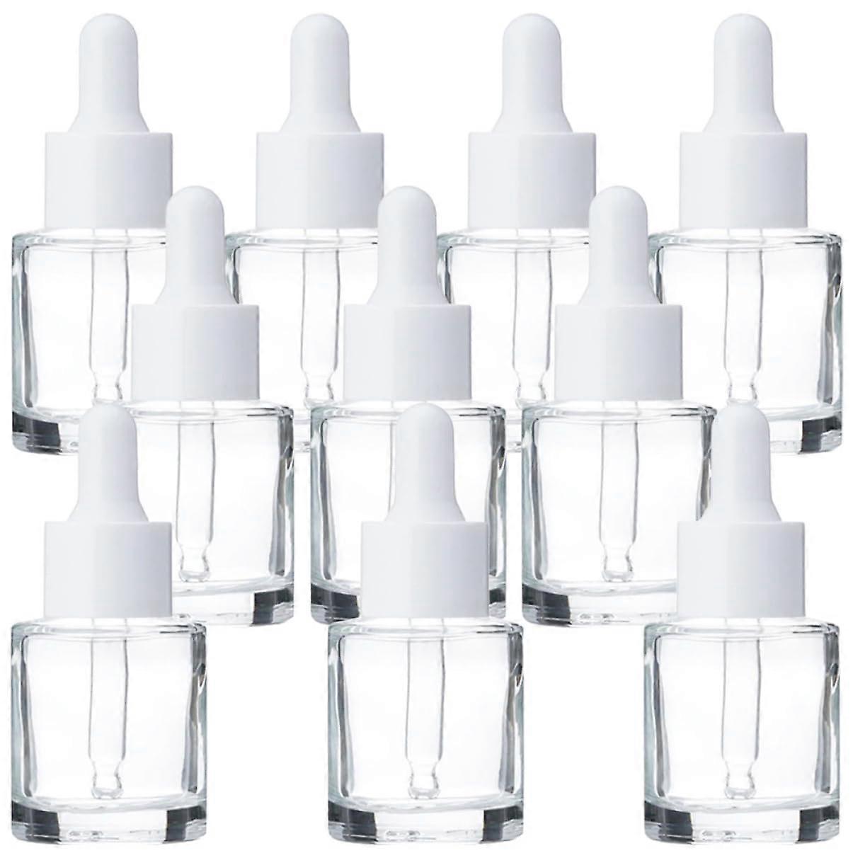 Clear Glass Dropper Bottles 20Pcs Set Essential Oil Dispenser With Tips Leakproof Design Perfume Aromatherapy