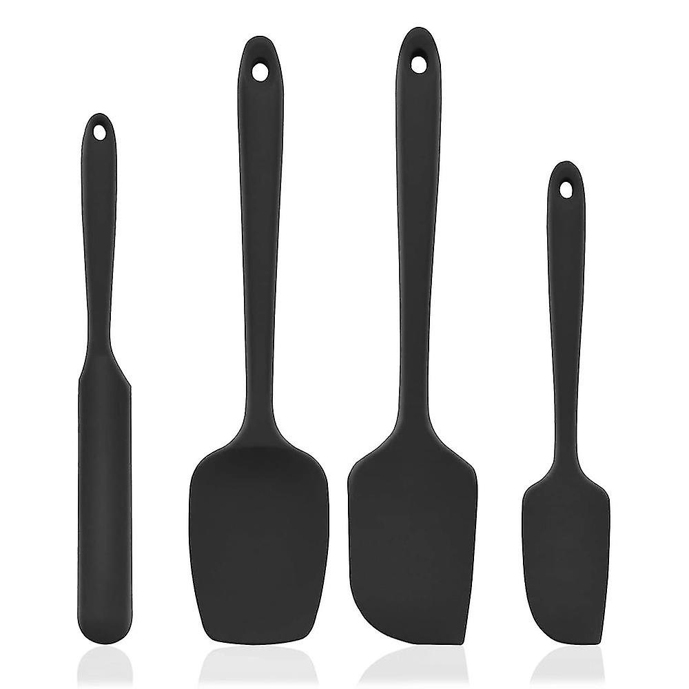 600f High Heat-resistant Premium Silicone Spatula Set, Black