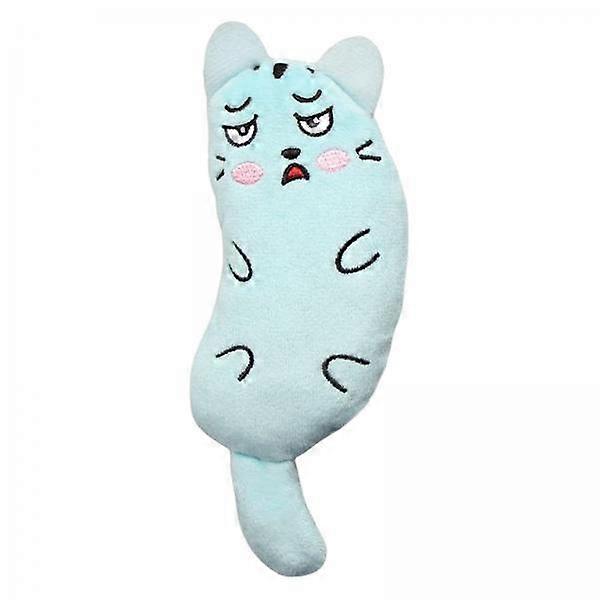 5xChew Teeth Grinding Play Toys Pillow Catnip Toy Cat Scratch blue