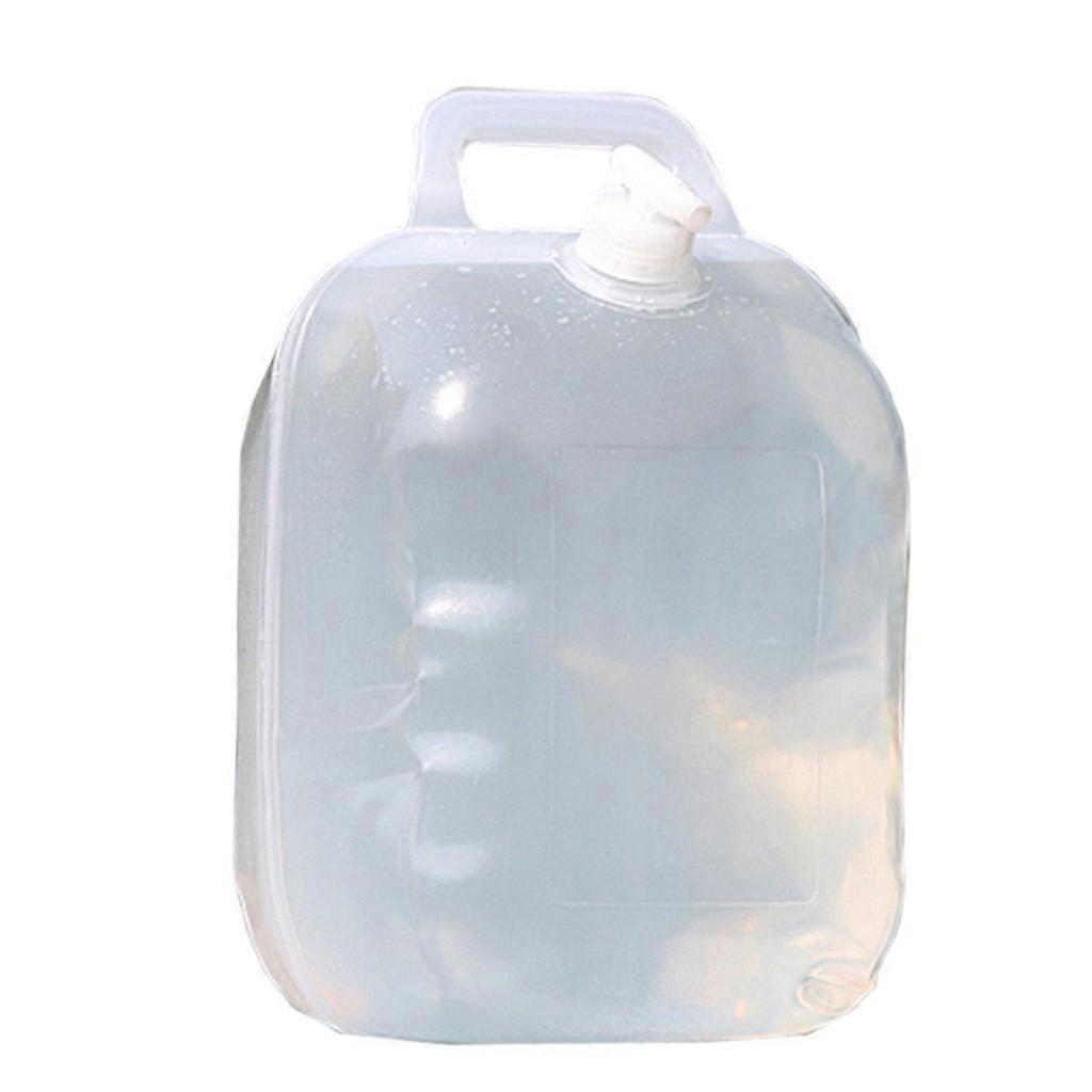 Collapsible Bucket with Handle, Lightweight Folding Water Container 10L, Portable Collapsible Bucket for Fishing Camping  White