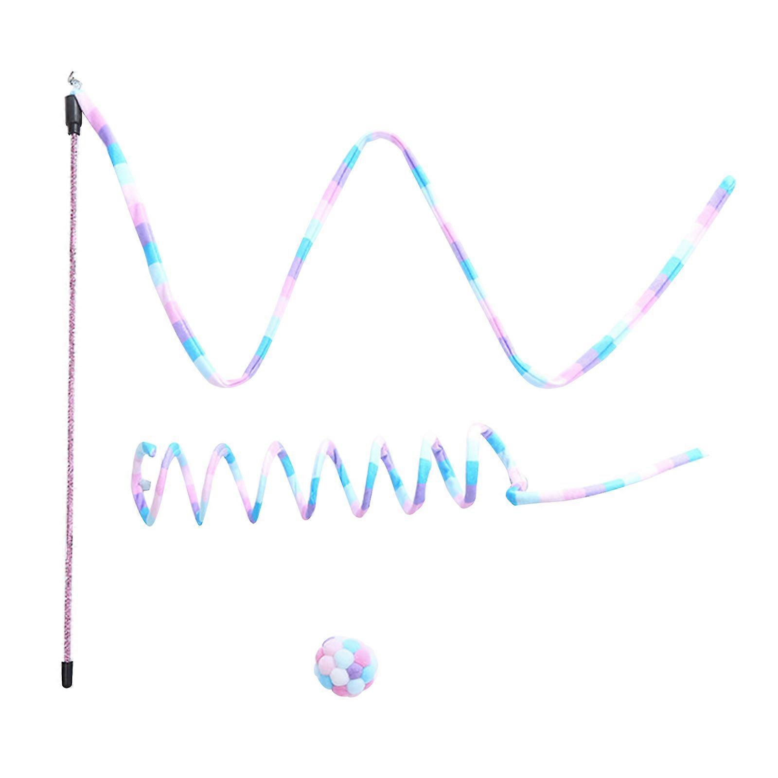 for Cat Rainbow Wand Toys Interactive for Cat Teaser Wand for Cat Spring Toys Exercise and Entertainment for Cat for Cha