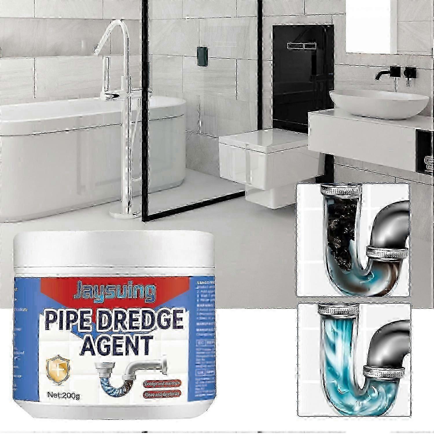 Jaysuing Pipe Remover, Kitchen Bathroom Drain Block Cleaning Stain Deodorant Remover