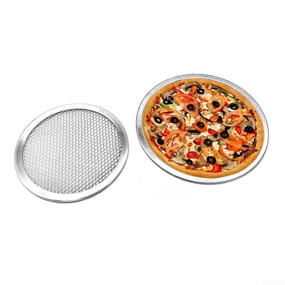 Set of 3 Non-Stick Aluminum Alloy Pizza Pans, Thick Design for Even Heat Distribution, Perfect for Baking