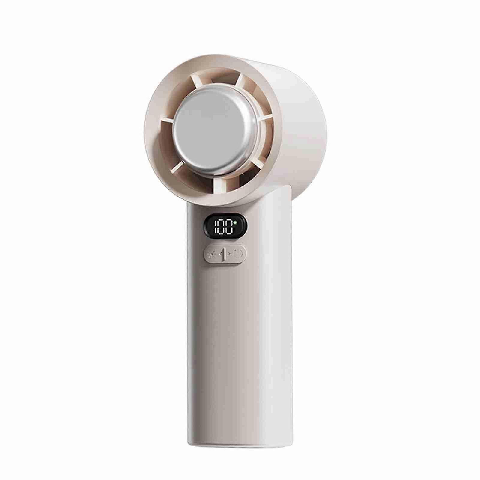 Handheld Fan 3600mAh USB Rechargeable LCD Display Mini Electric Cooling Fan for Home Outdoor