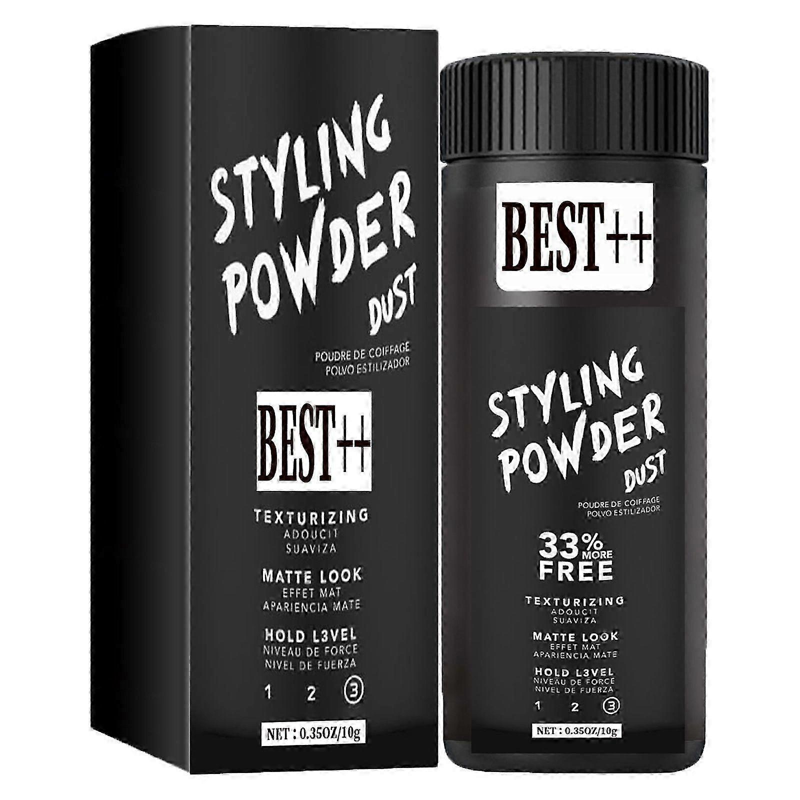 Hair Styling Powder, Level 3 Styling Powder, Natural Matte Look Mens Volume Powder, Easy to Apply with No Oil or Greasy Residue, Strong Hold