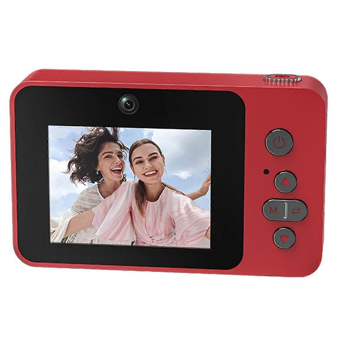 2.4IN Retro CCD Digital Camera 8X Zoom Video Shooting Vlog Camera Supports MP3 Music Playback Full/Semi Mirror Design,A