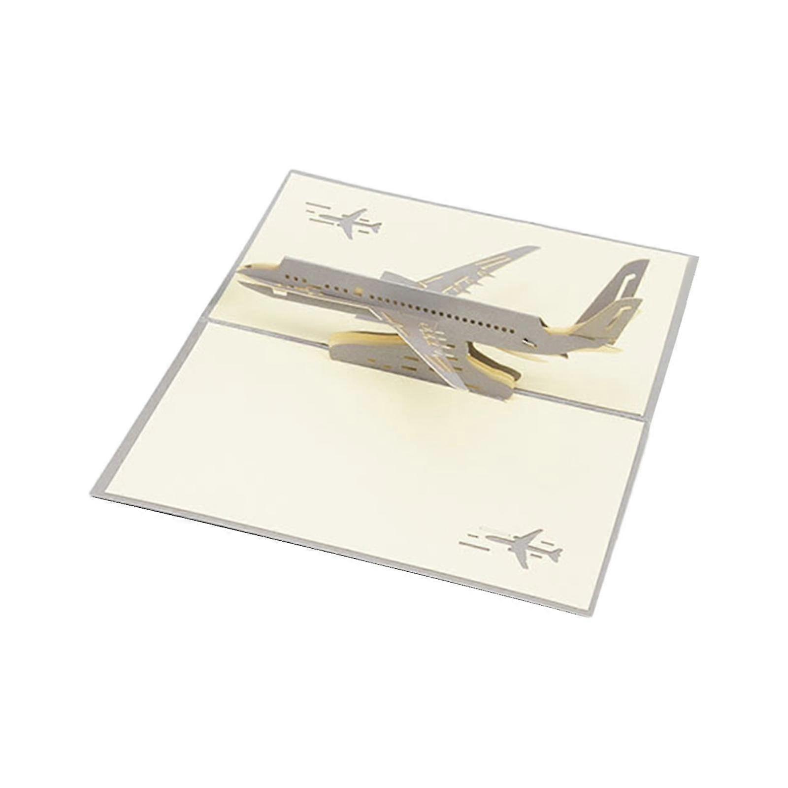 Festive Greeting Card for Children - Valentine's Day Wishes with Airplane Pop-Up Design, Perfect for Anniversaries, Parties, Festivals, and