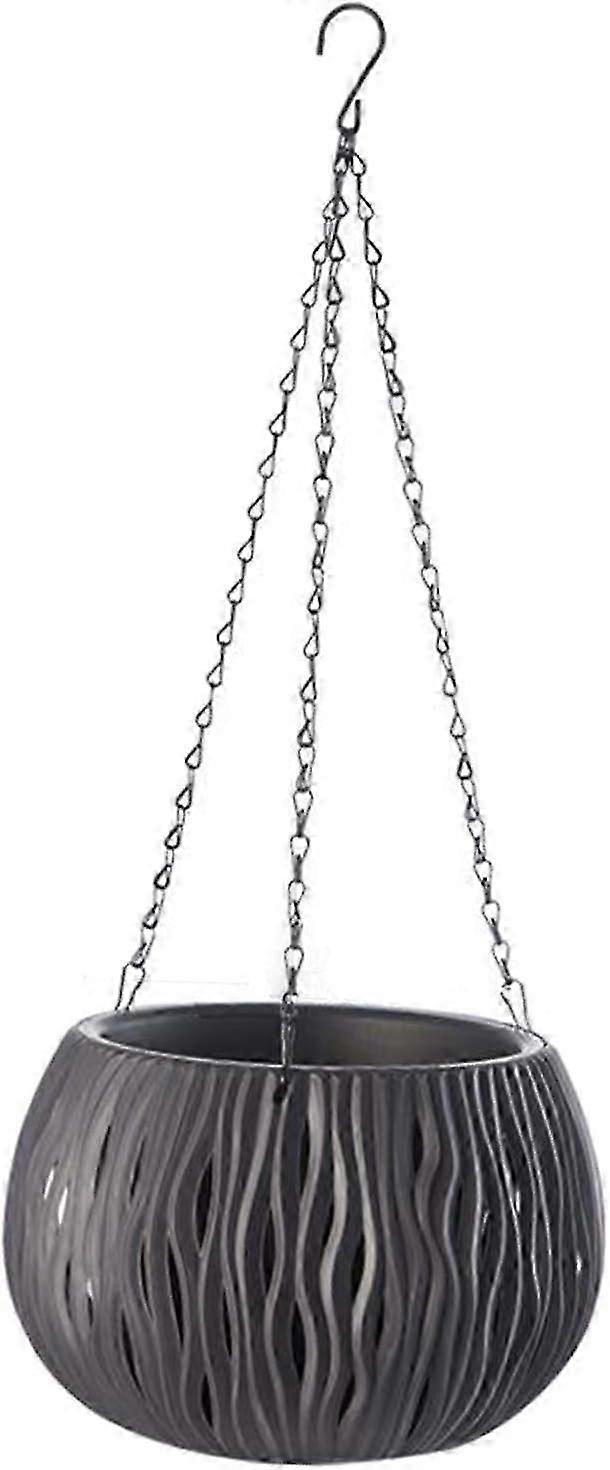 屋内屋外の花バルコニーテラスの装飾のためのハンギングプランターポット - ブラック