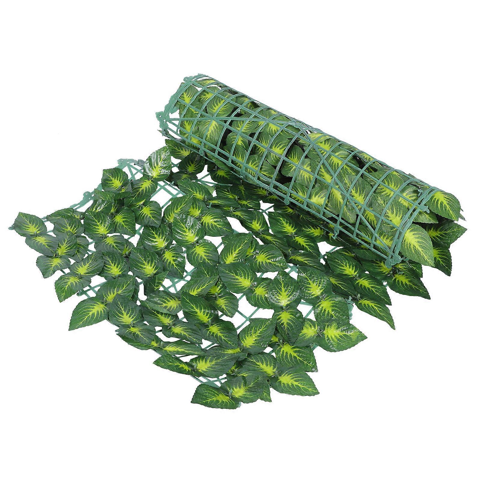 Artificial Privacy Screen with Simulated Leaves for Fence and Garden Decoration 2pcs