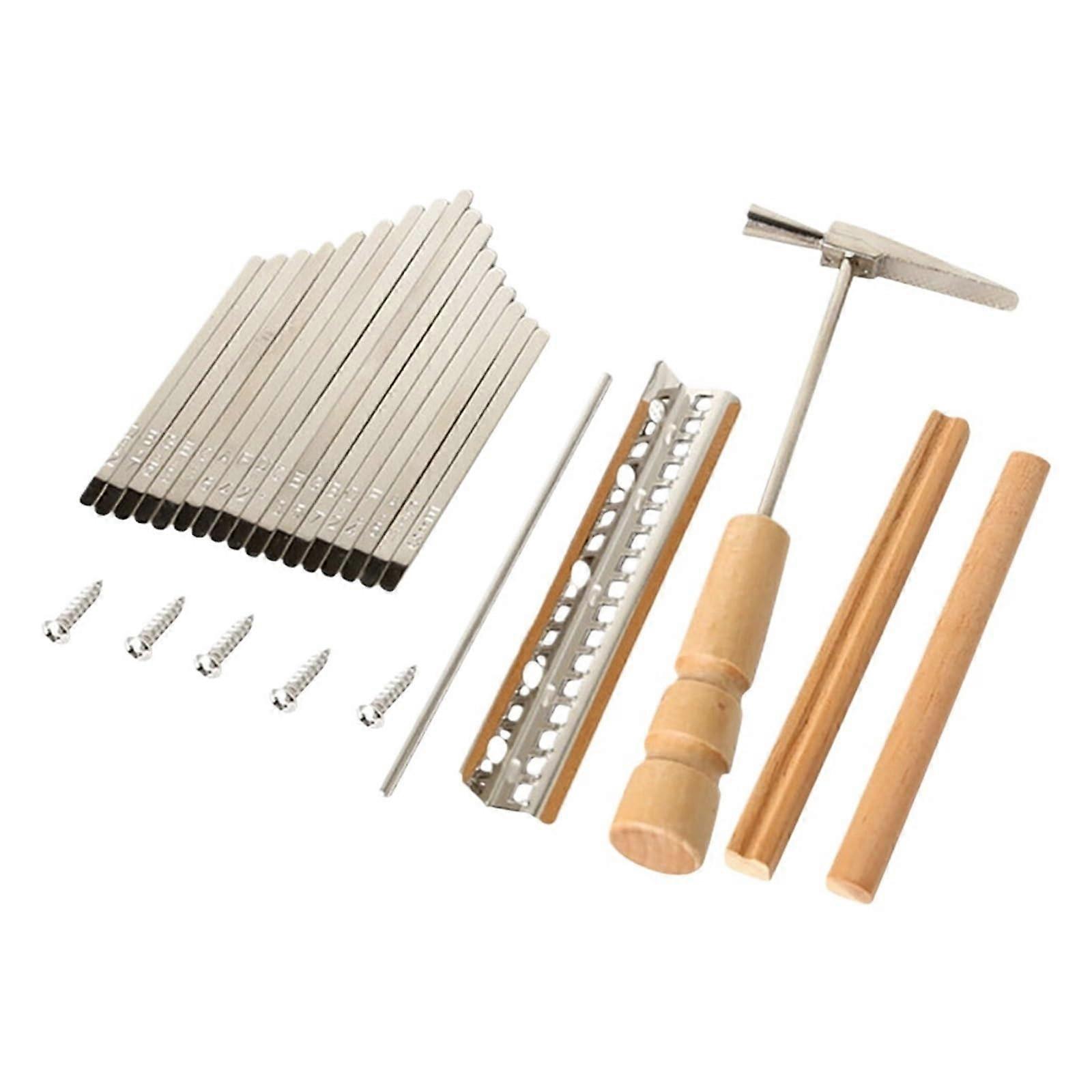 Kalimba Key Replacement Kit with Shrapnel and Saddle Handmade Thumb Piano Accessories for Repair and Ref: 5199