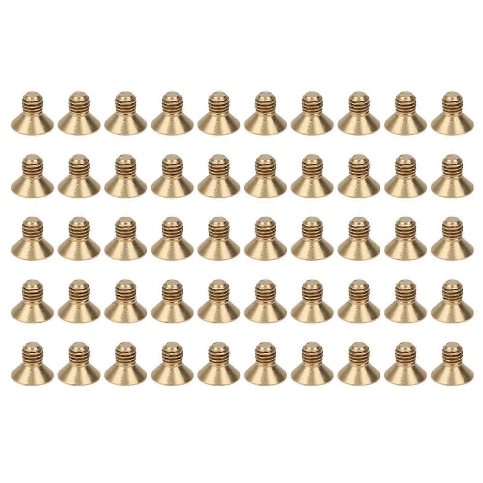 50Pcs M5x8mm Countersunk Hex Socket Screws Pure Copper Flat Head Hardware