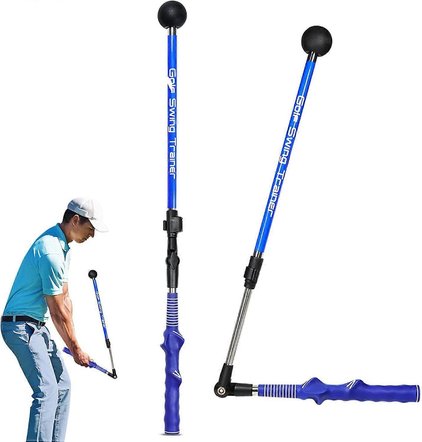 Foldable Golf Swing Trainer, Golf Warm-Up Sticks Golf Training Aid to Improve